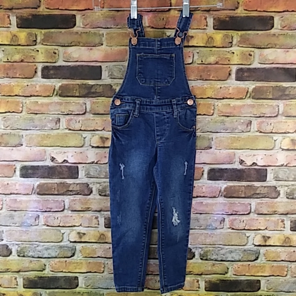 Denim&Co. Girl Destroyed overall Sz 2-3yrs